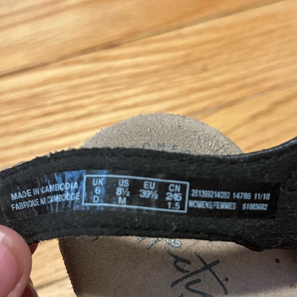 Ultimate Comfort Collection by Clarks Black Wedge Sandals Size 8.5 - Picture 5 of 8